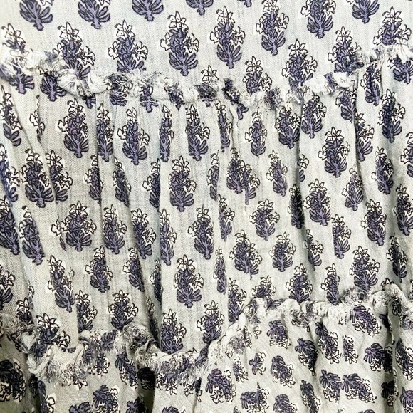 Altar'd State Frayed Tiered Plaid Floral Blouse - Picture 5 of 9